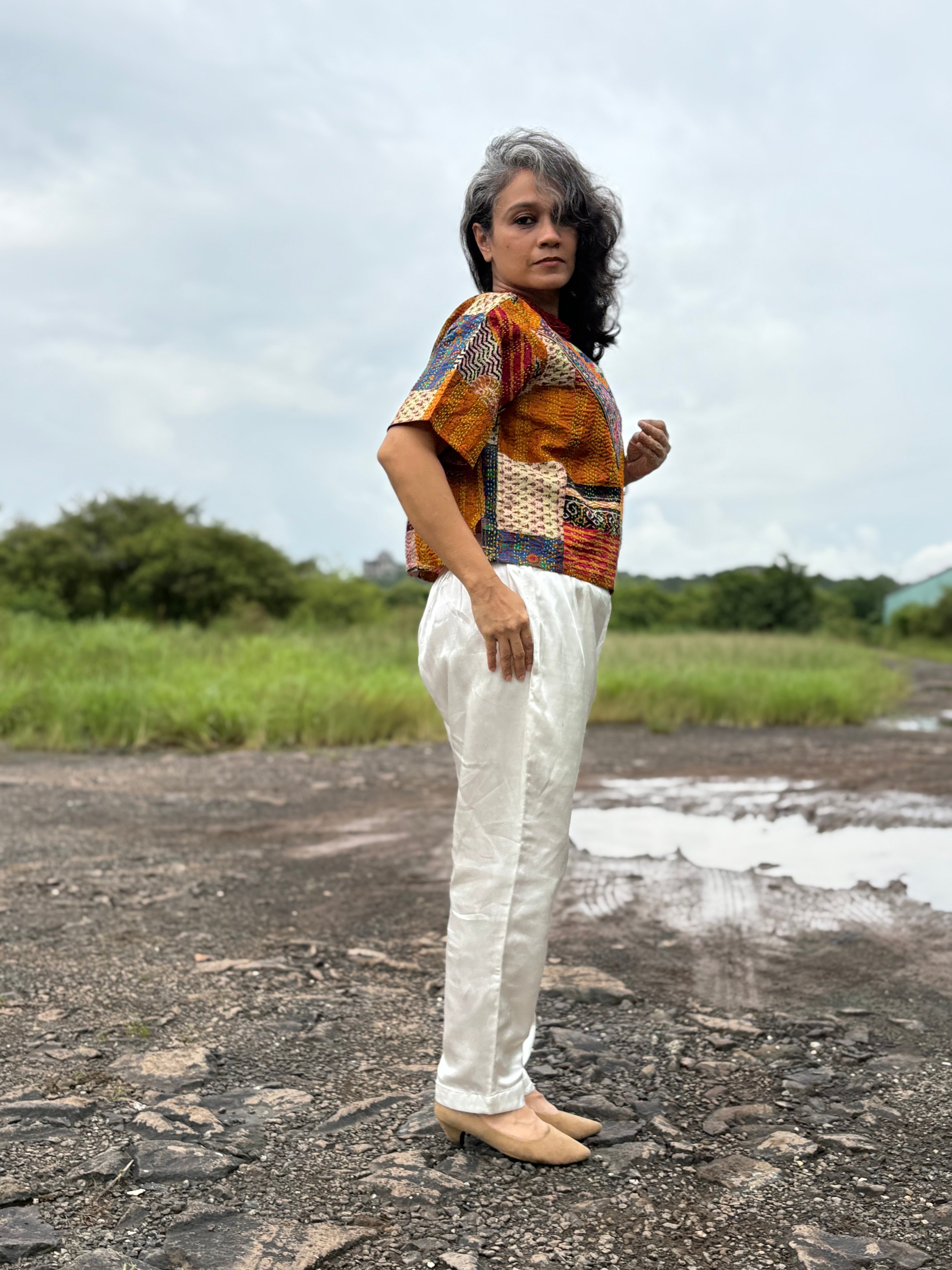 Trikone Kantha Coord set