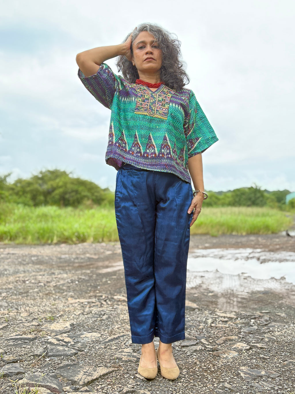 Temple Kantha Coord Set