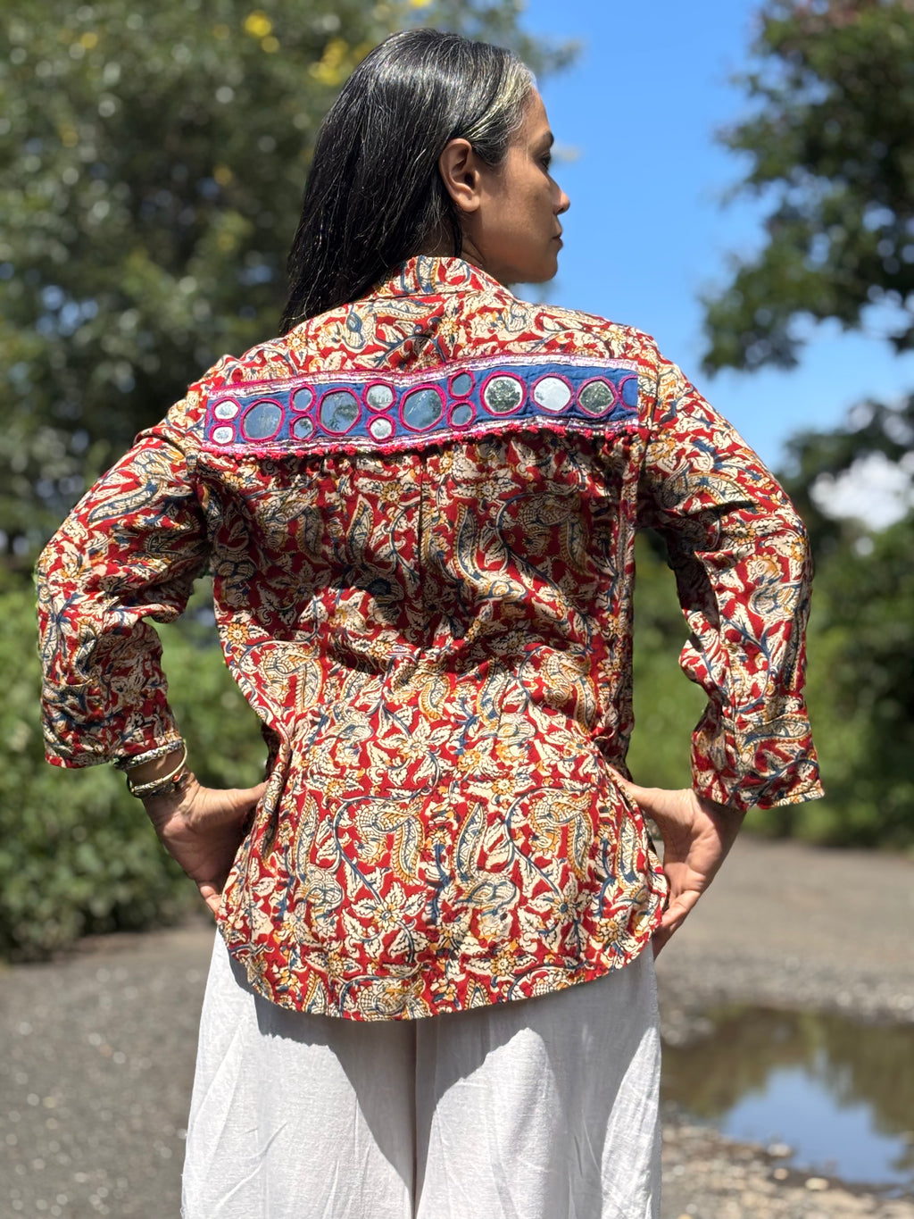 Neeli Gulabi  Kalamkari Shirt