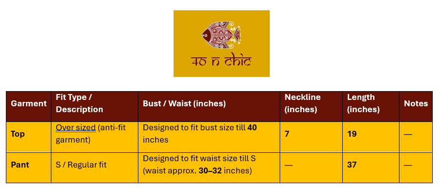 Size Info