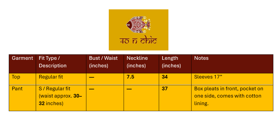 Size Info