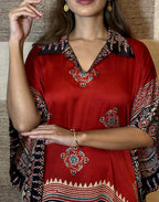 Ajrak Red Kaftaan