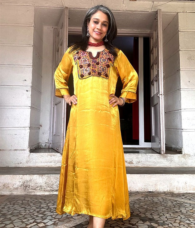 Mustard Cocktail Dress