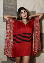 Ajrak Kaftaan With Stripes
