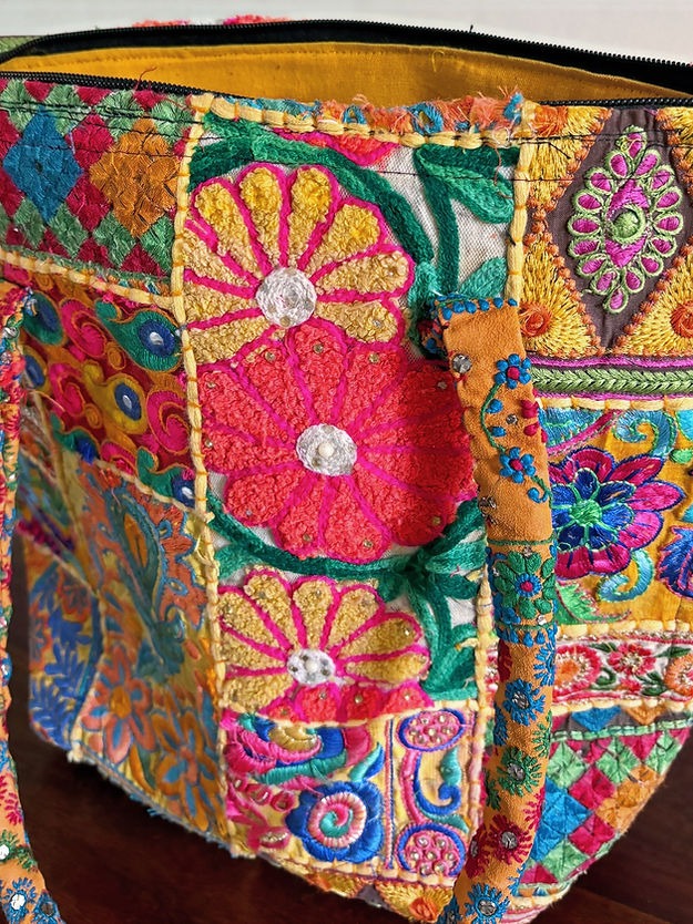 Khambadiya Patchwork Tote Bags