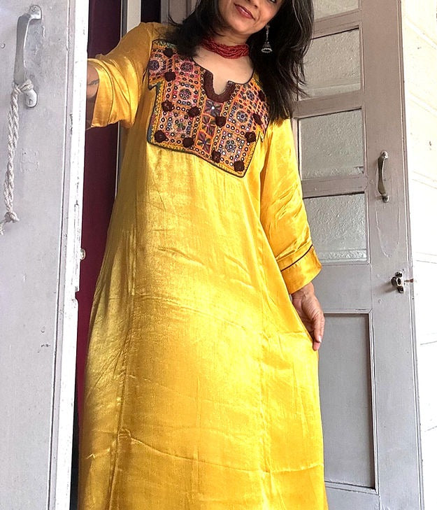 Mustard Cocktail Dress