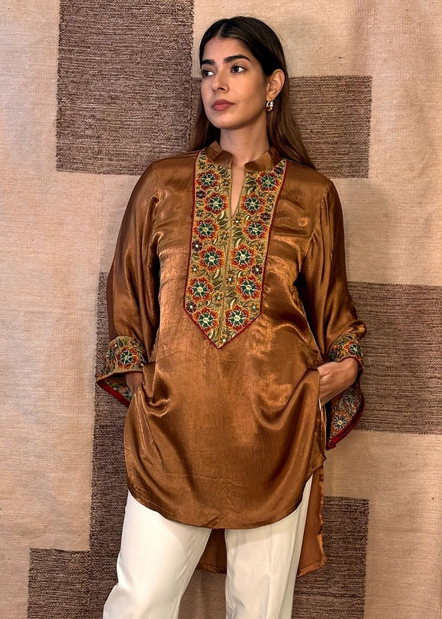 The Earthy Brown Long Top