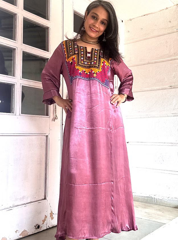 Pink and Yellow Cocktail Dress