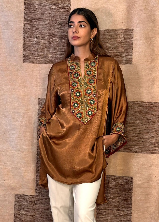 The Earthy Brown Long Top