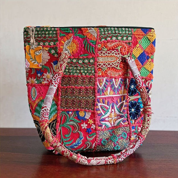 Khambadiya Patchwork Tote Bags